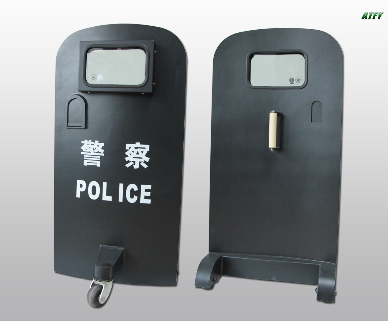 WHEELED METAL BALLISTIC SHIELD